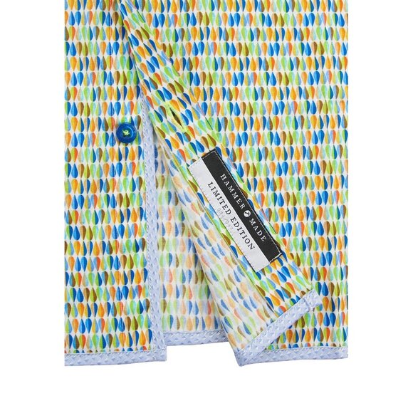 NWT & Sold Out Hammermade Button Down Short Sleeve Shirt in WAILEA Print Sz 16 - Picture 3 of 3